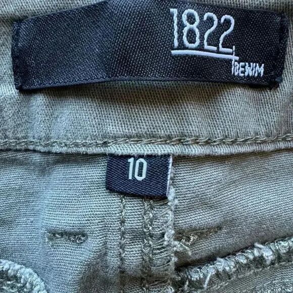 1822 Denim Olive Green Ankle Skinny Cotton Spandex Blend Soft SZ 10 #2193 - Picture 10 of 13